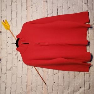 Vintage Bannana Republic 3/4 zip wool sweater burnt orange Mens Sz XL